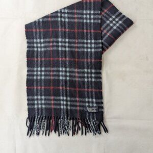 Burberry Iconic Nova Check Cashmere Scarf Blue Unisex High End